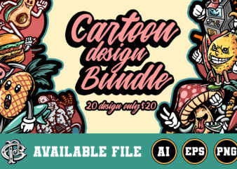 cartoon design bundle t-shirt design