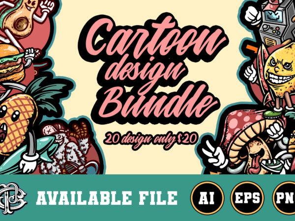 Cartoon design bundle t-shirt design
