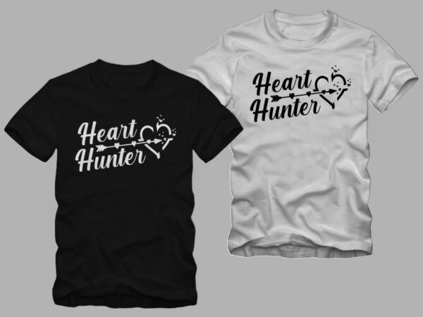 Heart hunter, valentine’s day greetings, love message t shirt design, love t shirt design, heart hunter t shirt design for commercial use