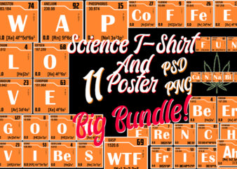 Science / Periodic Table of Elements/ PNG+PSD Top Trending Best Selling t shirt template vector