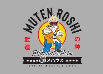 muten roshi t shirt designs for sale