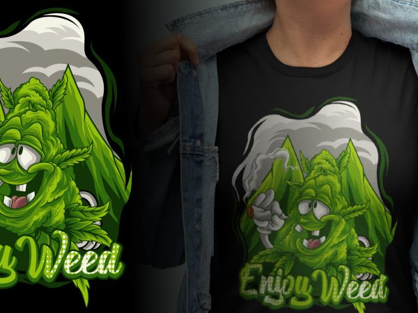 Enjoy weed marijuana vector clipart