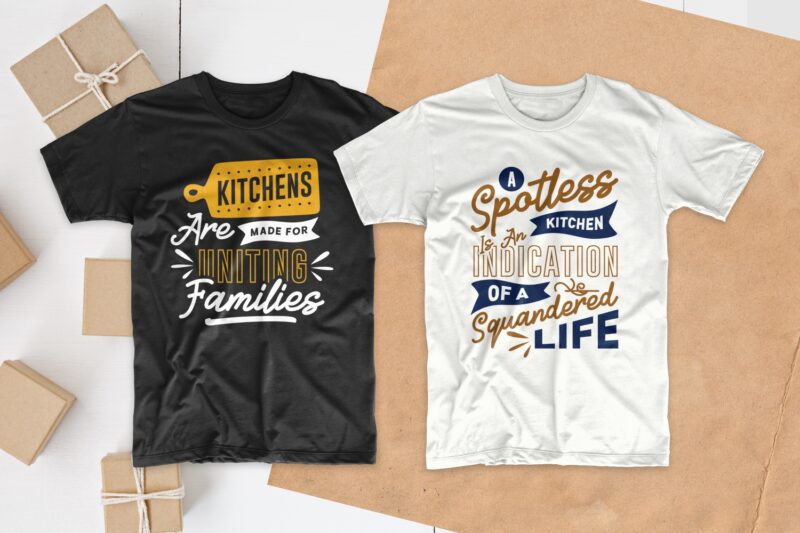 Cooking and chef typography t shirt design quotes bundle collection ...