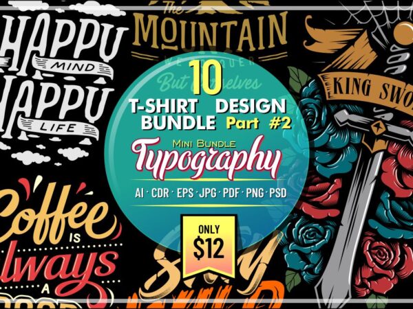 10 t-shirt design mini bundle part 2