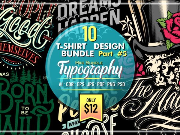 10 t-shirt design mini bundle part 5