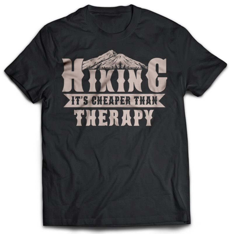 74 HIKING Tshirt designs Bundles Editable