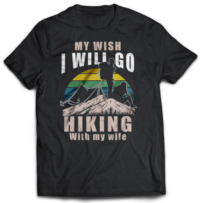 74 HIKING Tshirt designs Bundles Editable