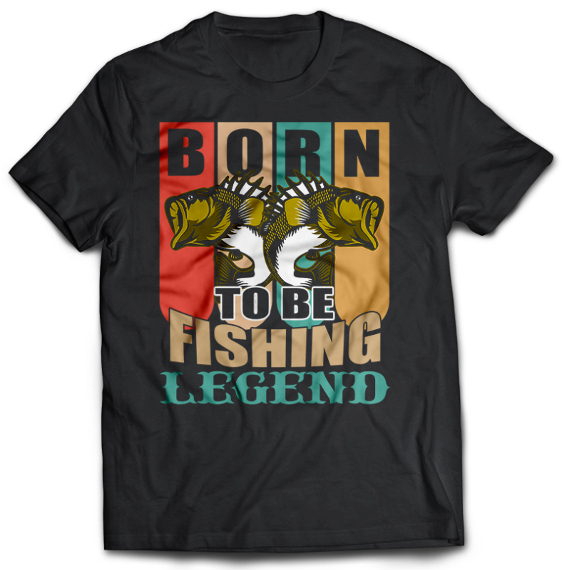 117 Fishing FISH Bundle tshirt design completed with psd file editable text and layer