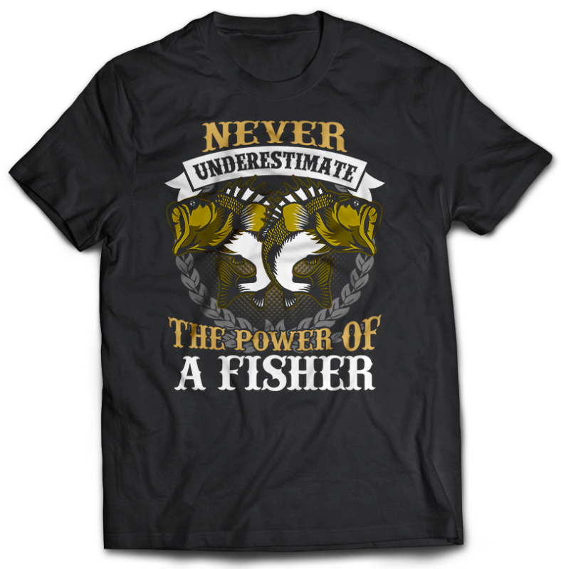 117 Fishing FISH Bundle tshirt design completed with psd file editable text and layer