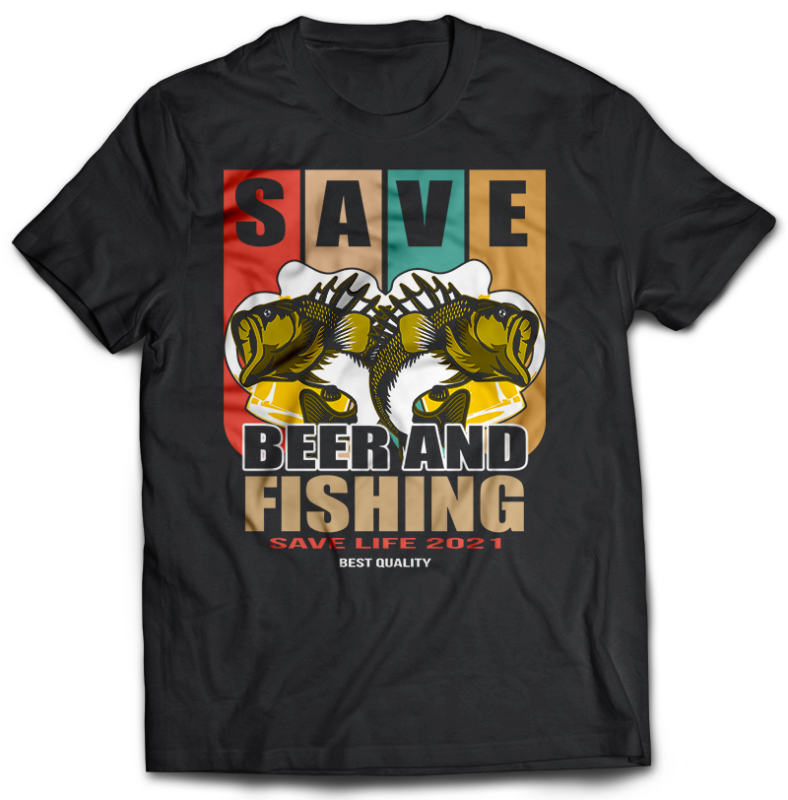 117 Fishing FISH Bundle tshirt design completed with psd file editable text and layer