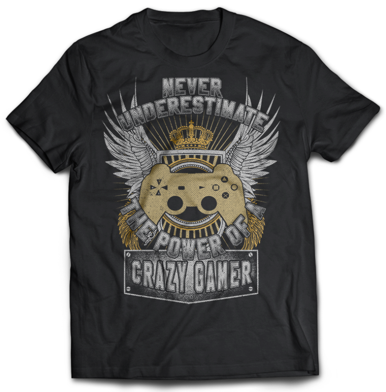 t-shirt vector 107 GAMER Bundles Tshirt designs best Gaming 2021