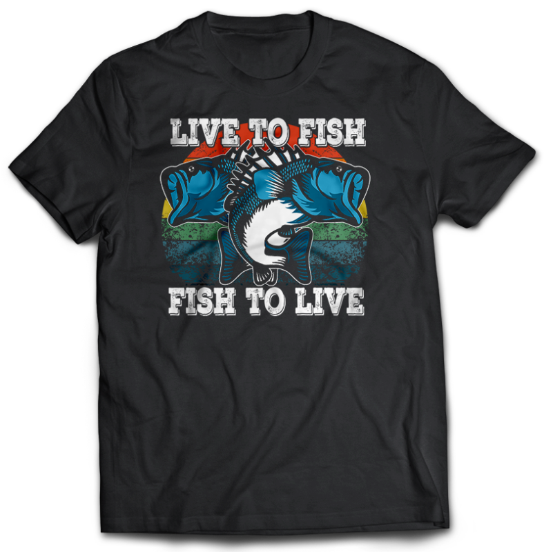 117 Fishing FISH Bundle tshirt design completed with psd file editable text and layer