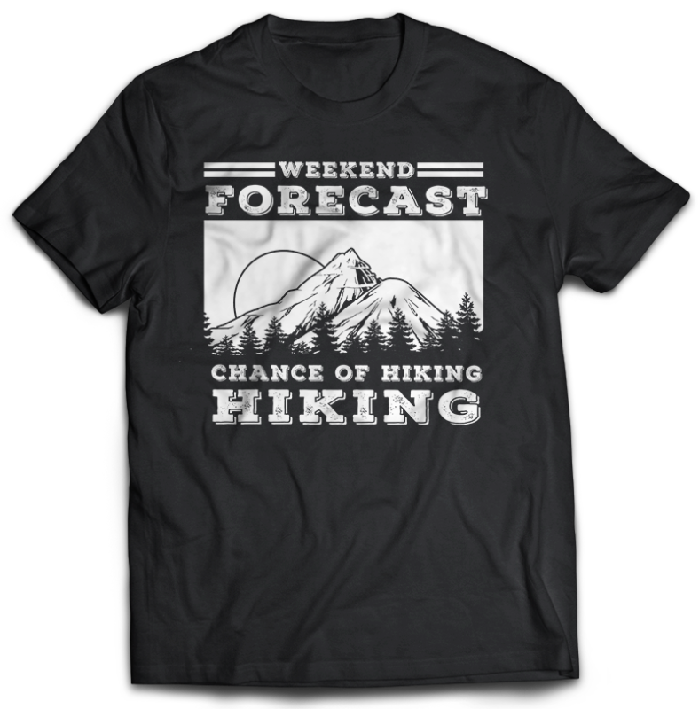 74 HIKING Tshirt designs Bundles Editable