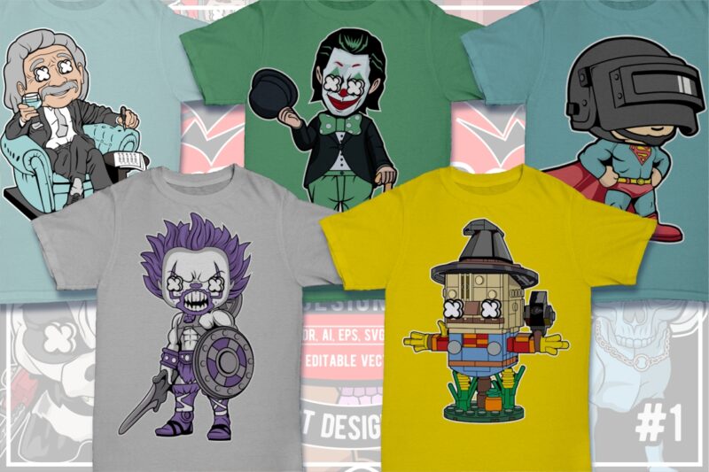 25 Kid Cartoon Tshirt Designs Bundle #3