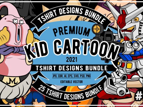 25 kid cartoon tshirt designs bundle #7