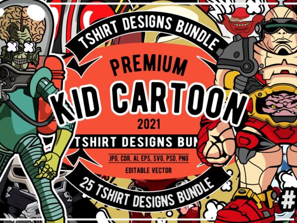 25 kid cartoon tshirt designs bundle #8