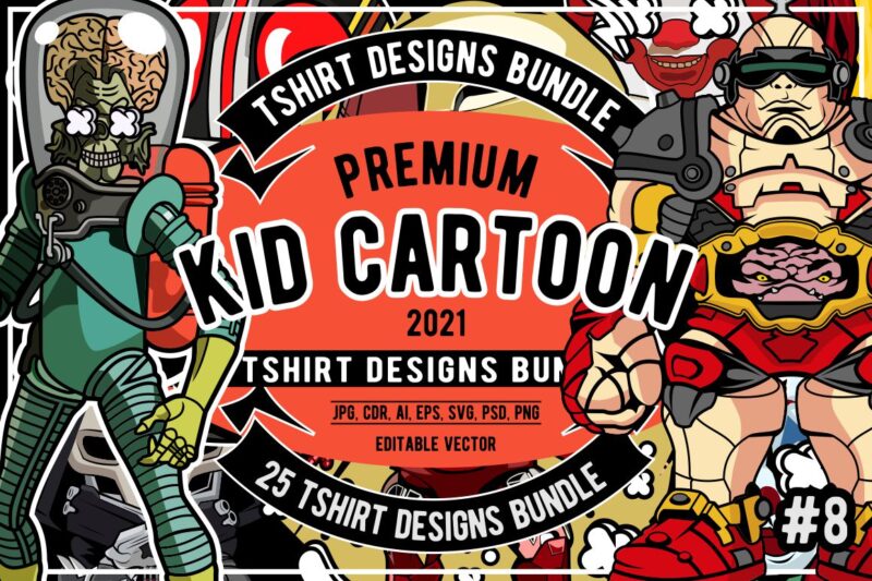25 Kid Cartoon Tshirt Designs Bundle #8 - Buy t-shirt designs 25 Kid Cartoon Tshirt Designs Bundle #8 - Buy t-shirt designs