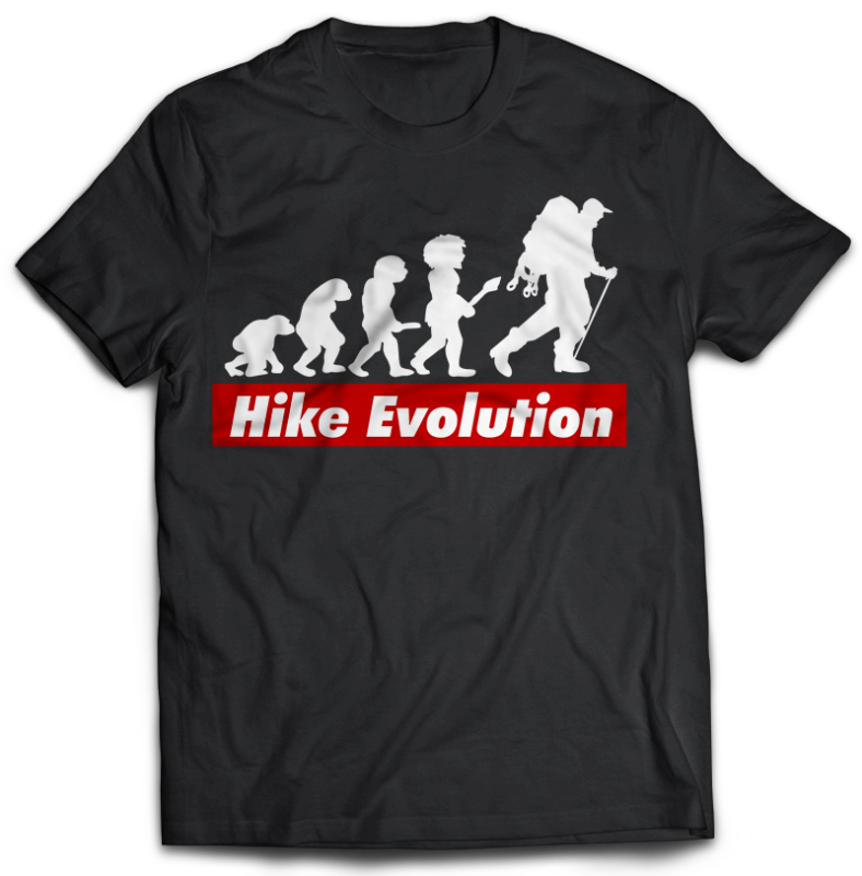 74 HIKING Tshirt designs Bundles Editable