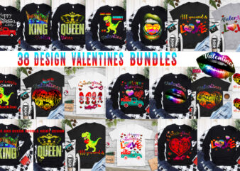 Valentines bundle PNG SVG t shirt design, 38 Bundle Valentines, Valentines bundle t shirt design