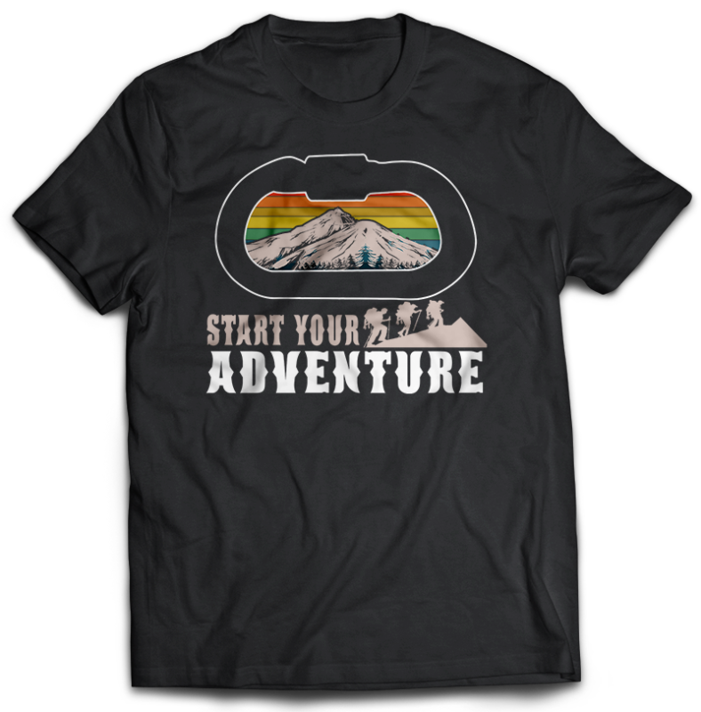 74 HIKING Tshirt designs Bundles Editable