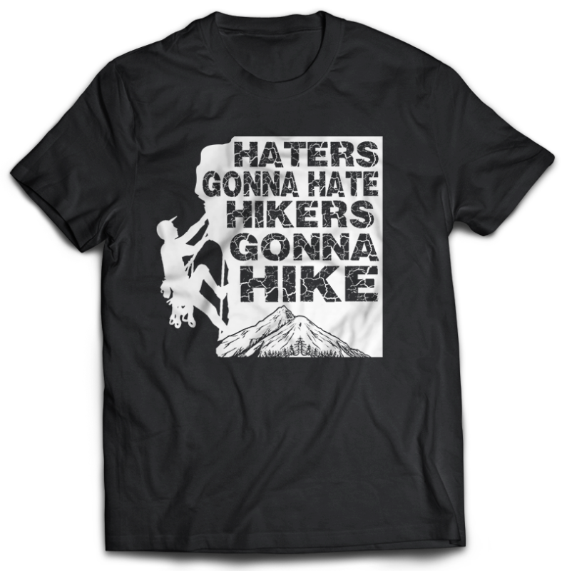 74 HIKING Tshirt designs Bundles Editable