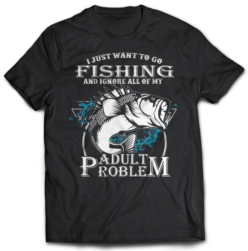 117 Fishing FISH Bundle tshirt design completed with psd file editable text and layer