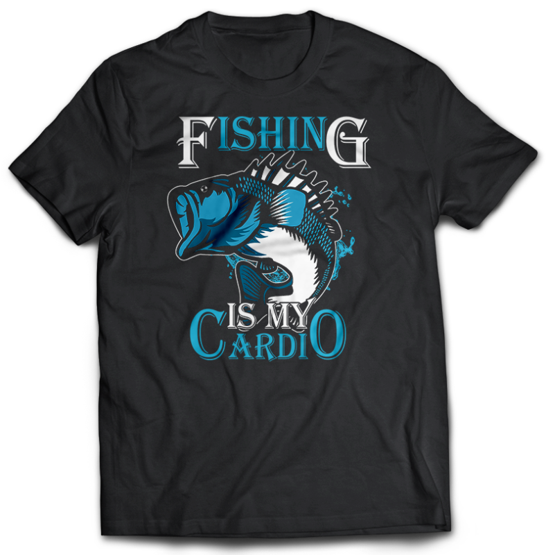 54 Fishing Bundle Tshirt Design Completed with PSD File Editable Text And Layer UPDATE