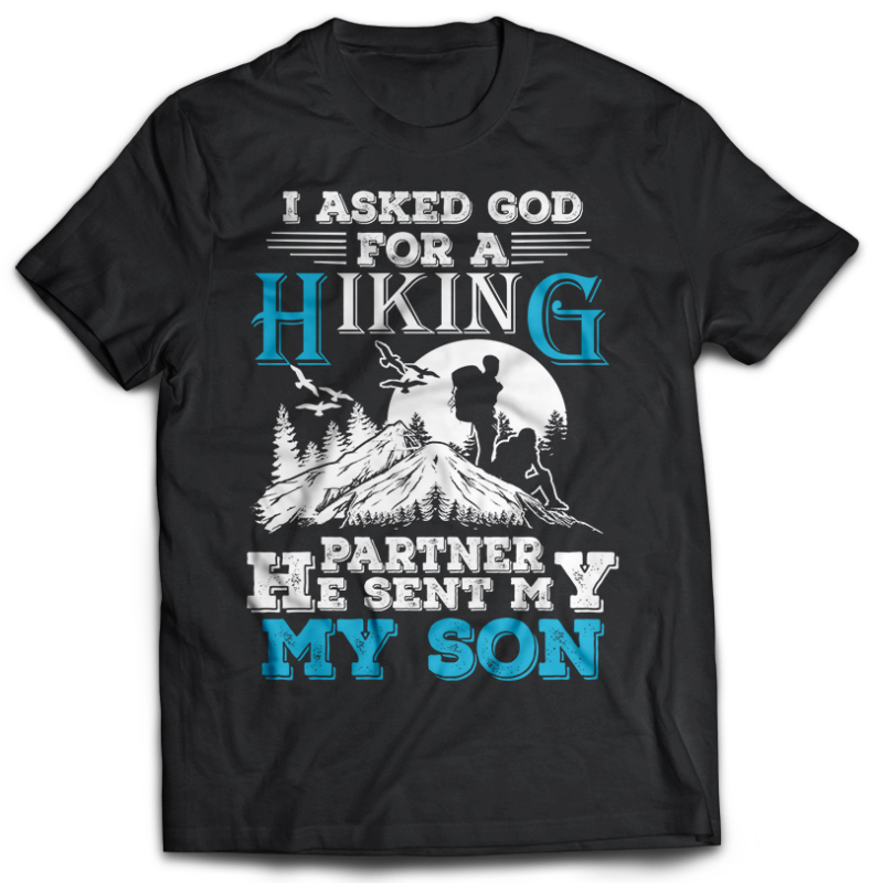 74 HIKING Tshirt designs Bundles Editable