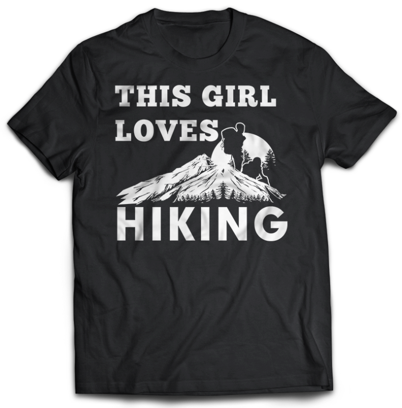 74 HIKING Tshirt designs Bundles Editable