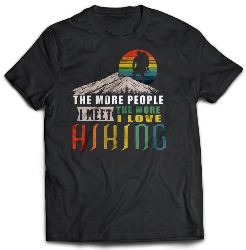 t-shirt vector 74 HIKING Tshirt designs Bundles png transparent and psd file Editable