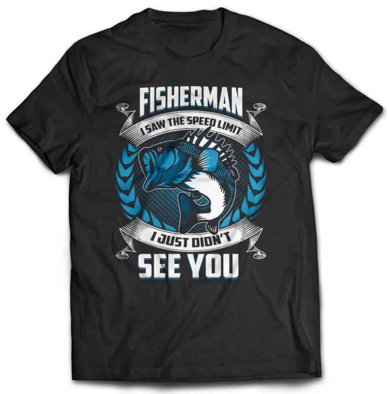 117 Fishing FISH Bundle tshirt design completed with psd file editable text and layer