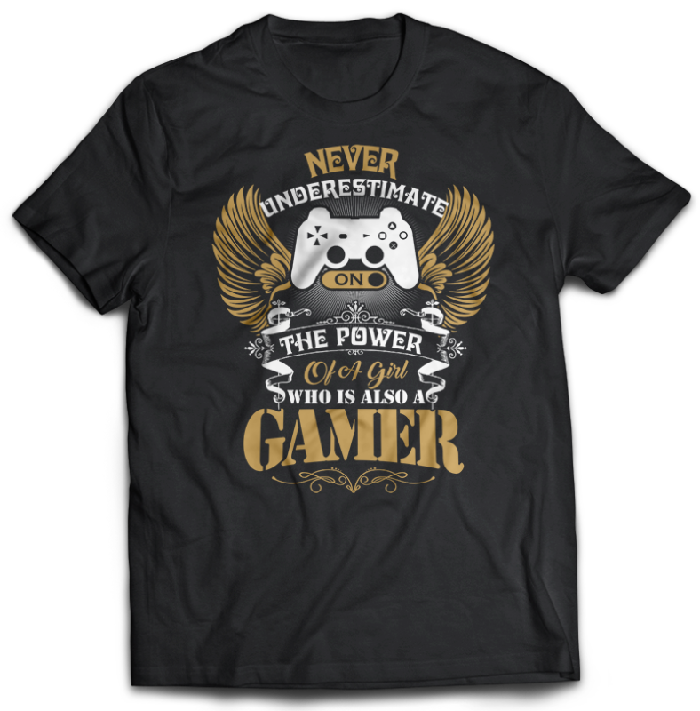 t-shirt vector 107 GAMER Bundles Tshirt designs best Gaming 2021