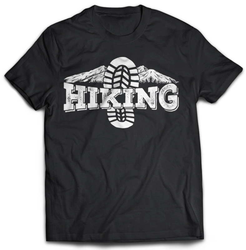 74 HIKING Tshirt designs Bundles Editable