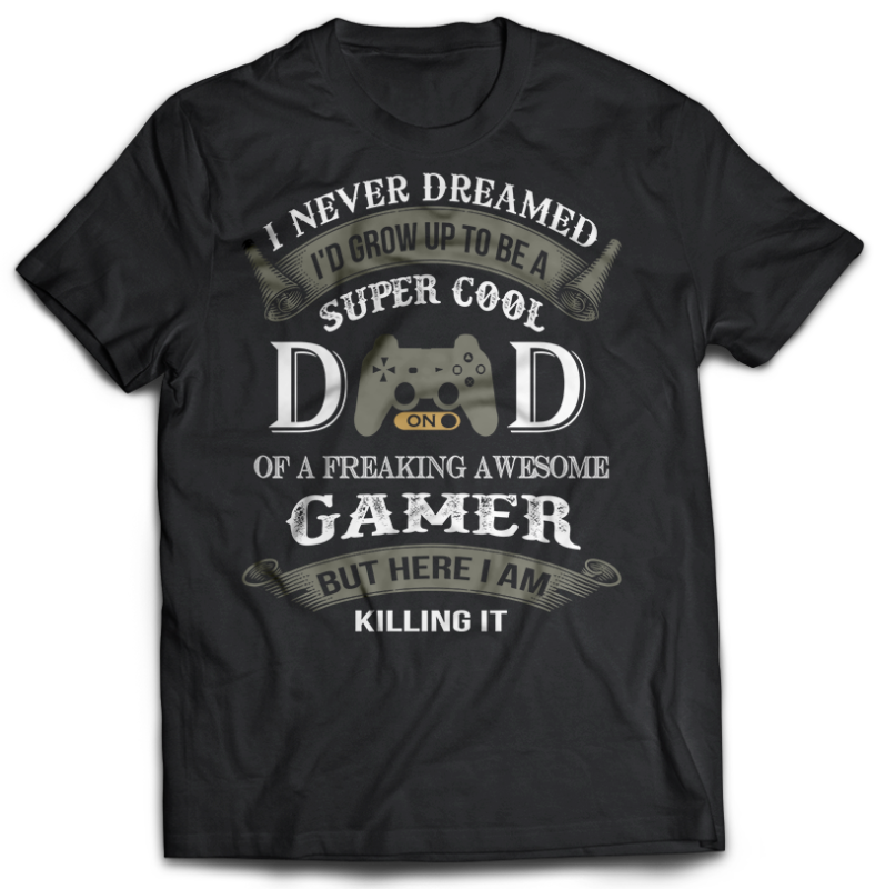 t-shirt vector 107 GAMER Bundles Tshirt designs best Gaming 2021