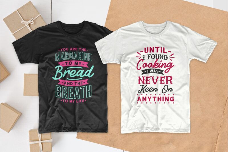 Cooking and chef typography t shirt design quotes bundle collection, Set of Eat T-shirt designs Lettering PSD SVG EPS PNG Vector