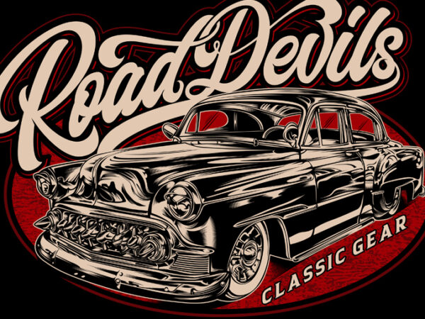 Road devils t shirt design online