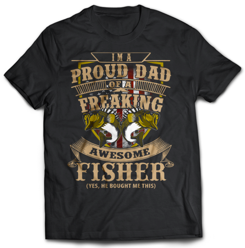 117 Fishing FISH Bundle tshirt design completed with psd file editable text and layer