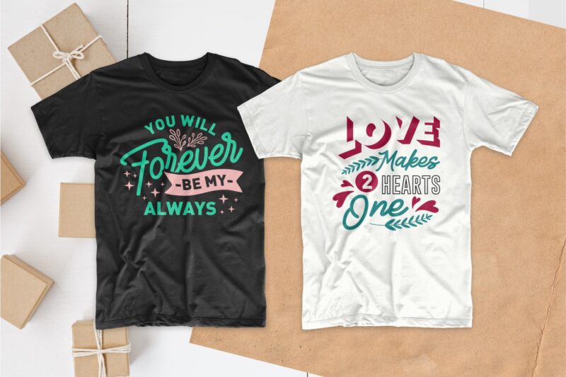 Love and romantic quotes typography t shirt design bundle, saying and phrases lettering t-shirt designs pack collection for commercial use