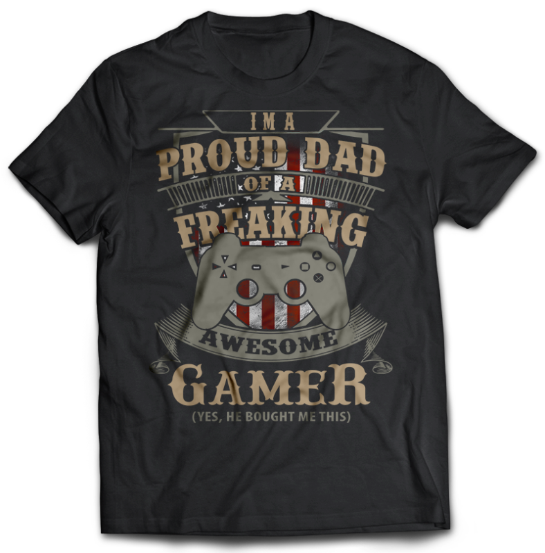 t-shirt vector 107 GAMER Bundles Tshirt designs best Gaming 2021