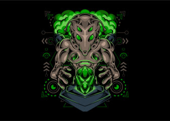Alien monster diamond stone