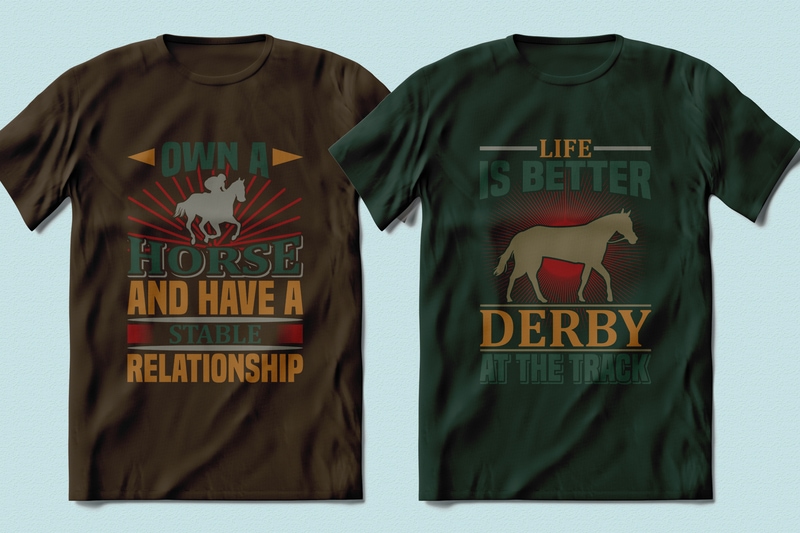 Best Selling 100 Horse Racing, Horse quotes T-shirt Designs Bundle -98% Off