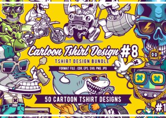 50 Cartoon Tshirt Designs Bundle #8_1