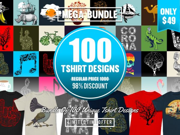 100 Tshirt Designs Bundle #3 100 Tshirt Designs Bundle #3
