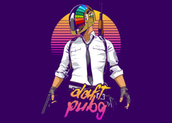 DAFT PUBG t shirt vector illustration