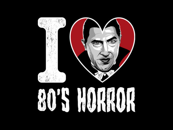 I love 80s horror dracula t shirt design for sale