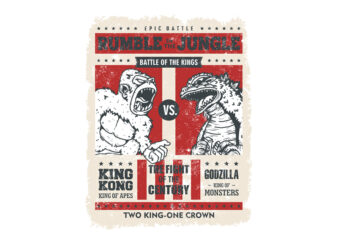 KINGKONG VS GODZILLA t shirt vector art