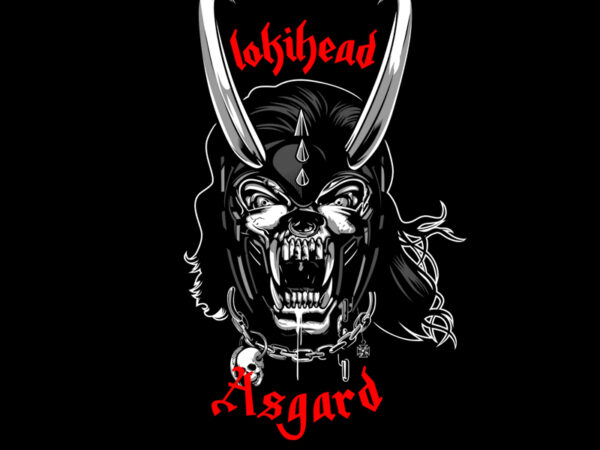 Lokihead t shirt vector graphic