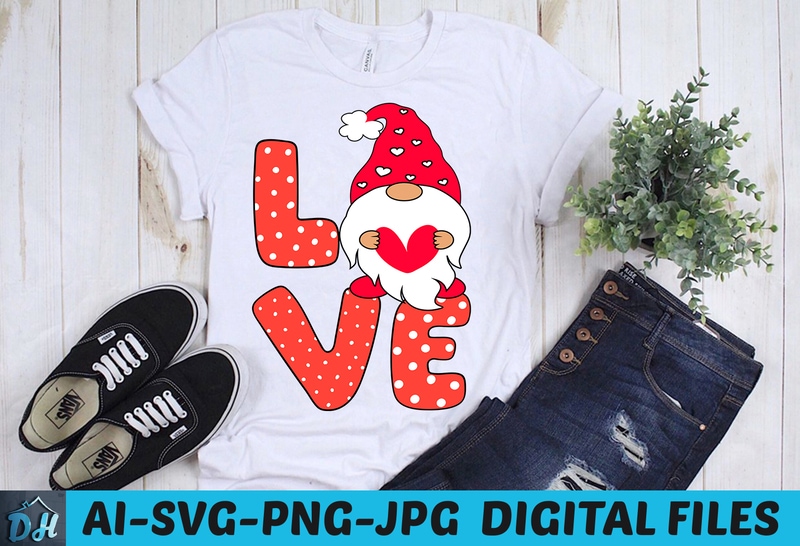 New Valentine Love Gnomes with Heart Shirt,Valentines Day Shirt For Woman,Heart Shirt,Cute Valentine Shirt,Cute Valentine Tee,Valentines Day