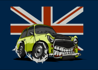 MINI MONSTER CAR t shirt designs for sale