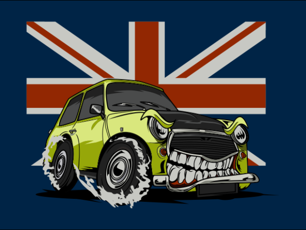 Mini monster car t shirt designs for sale